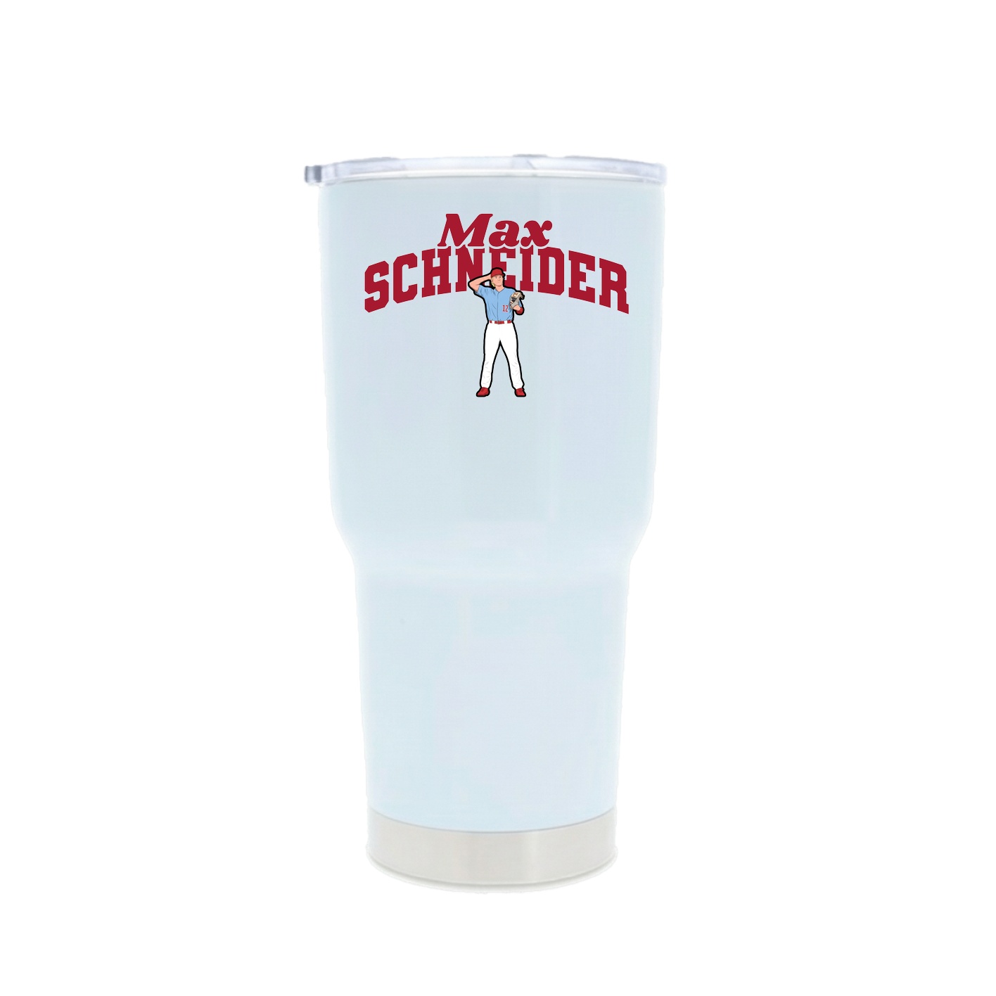 30oz Stainless Steel Tumbler — Signature Arch in White