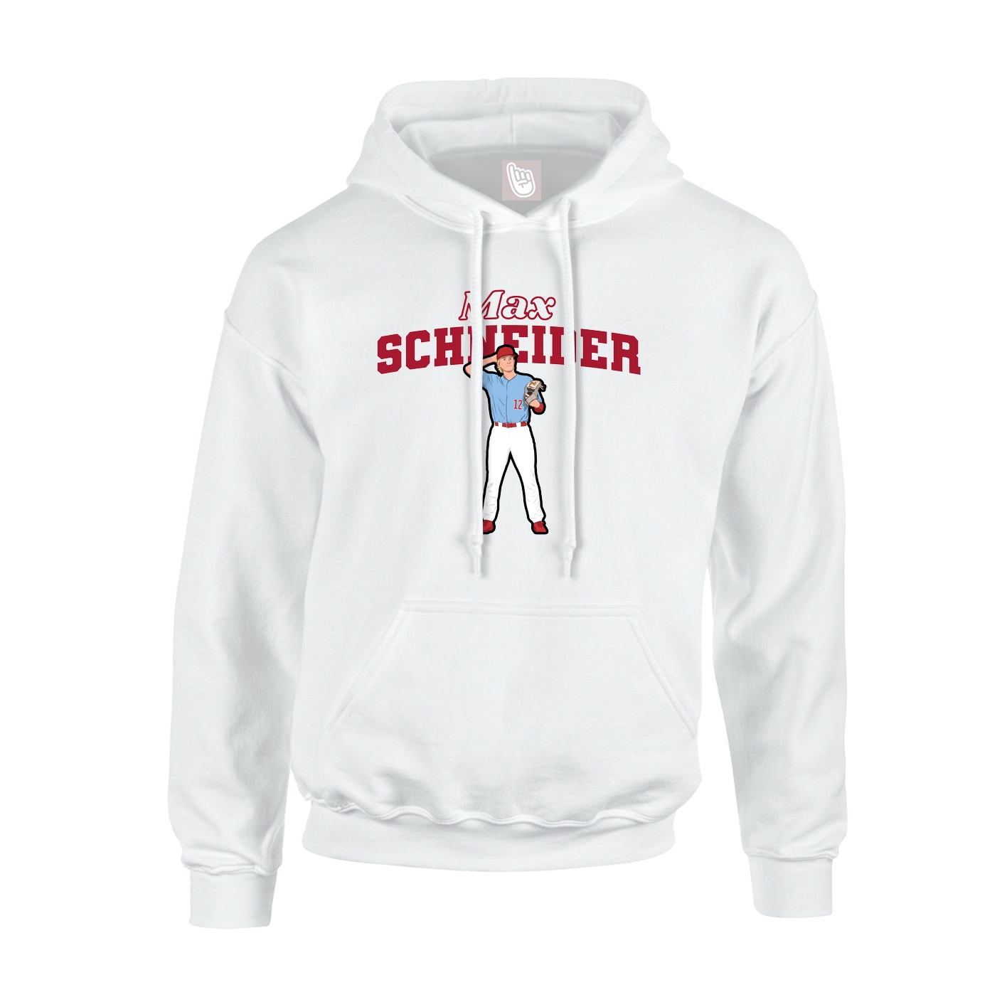Hoodie — Name Arch in White