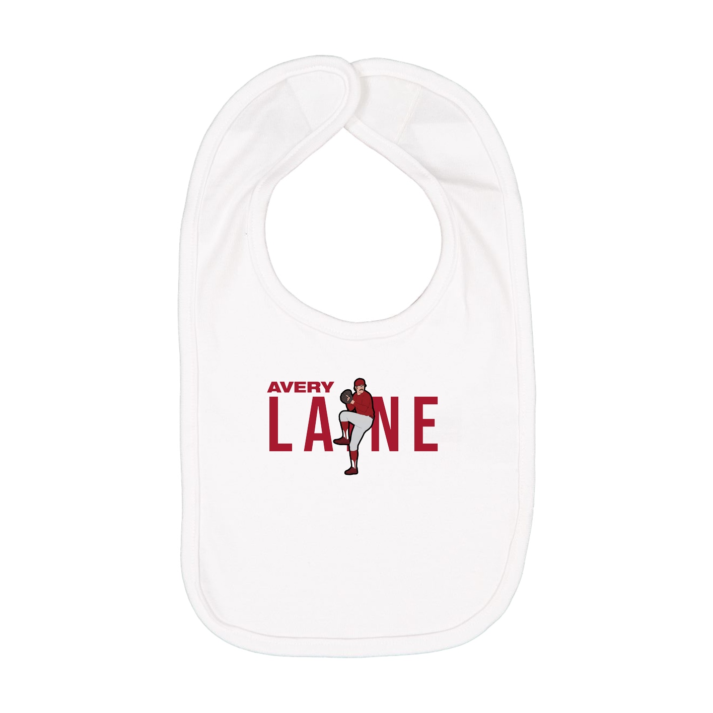Infant Bib — Player Name in White