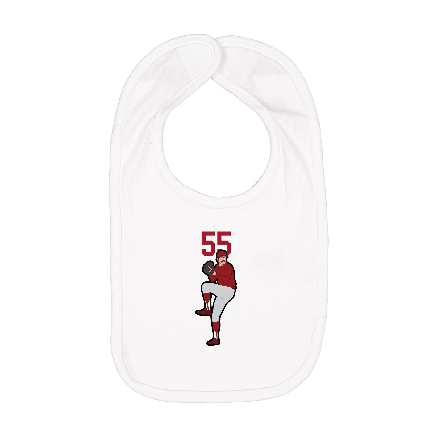 Infant Bib — Number Top in White