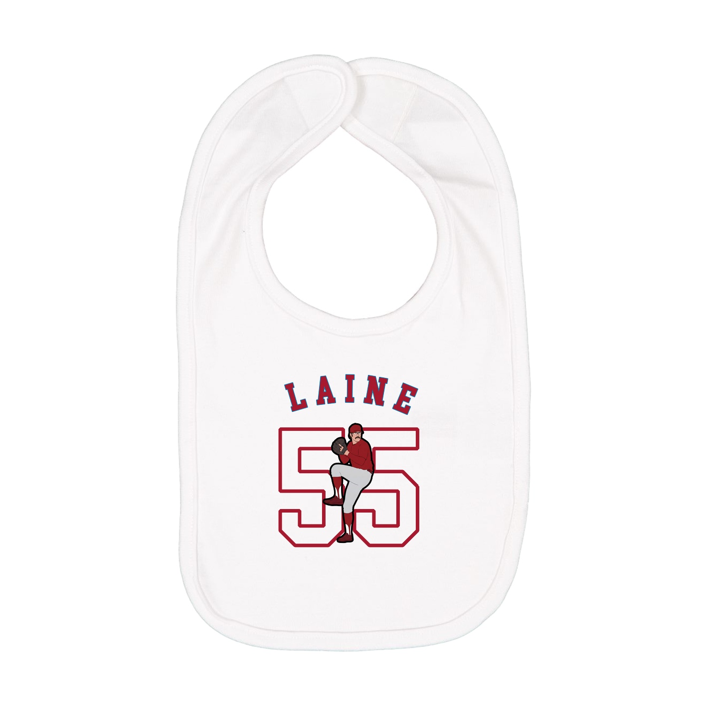 Infant Bib — Shirsey Arch in White