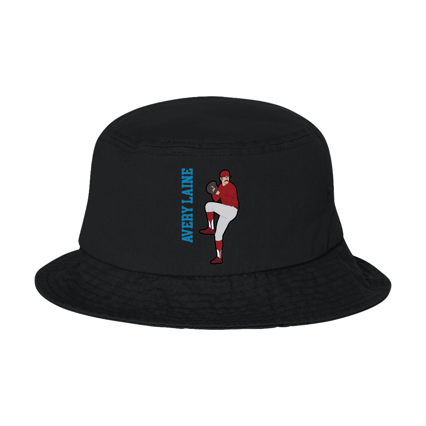 Bucket Cap — Name Vertical in Black
