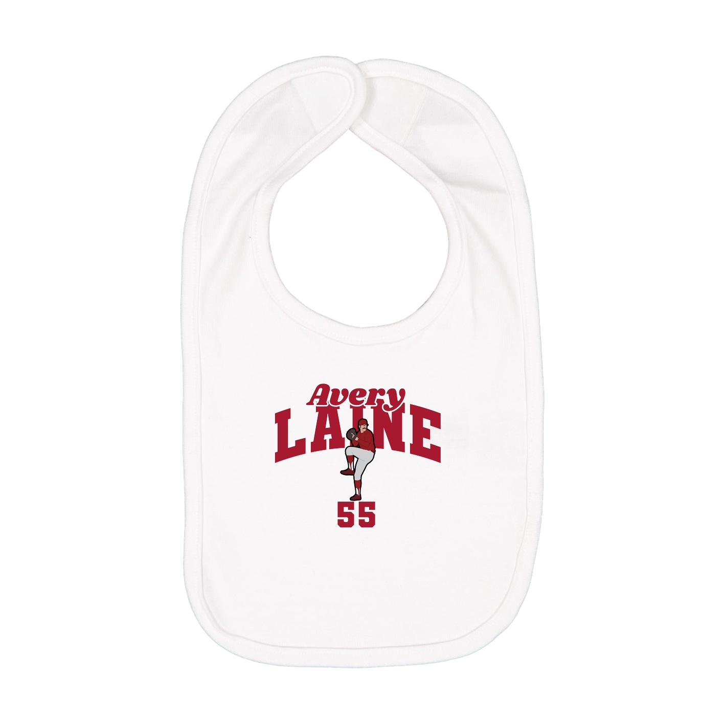 Infant Bib — Signature Arch in White