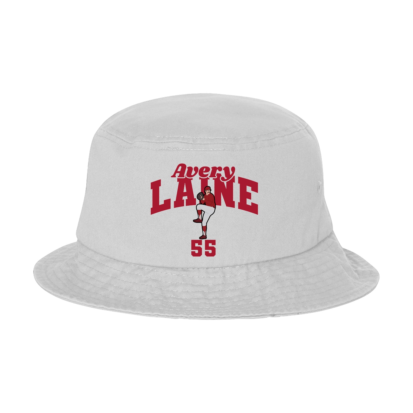 Bucket Cap — Signature Arch in White