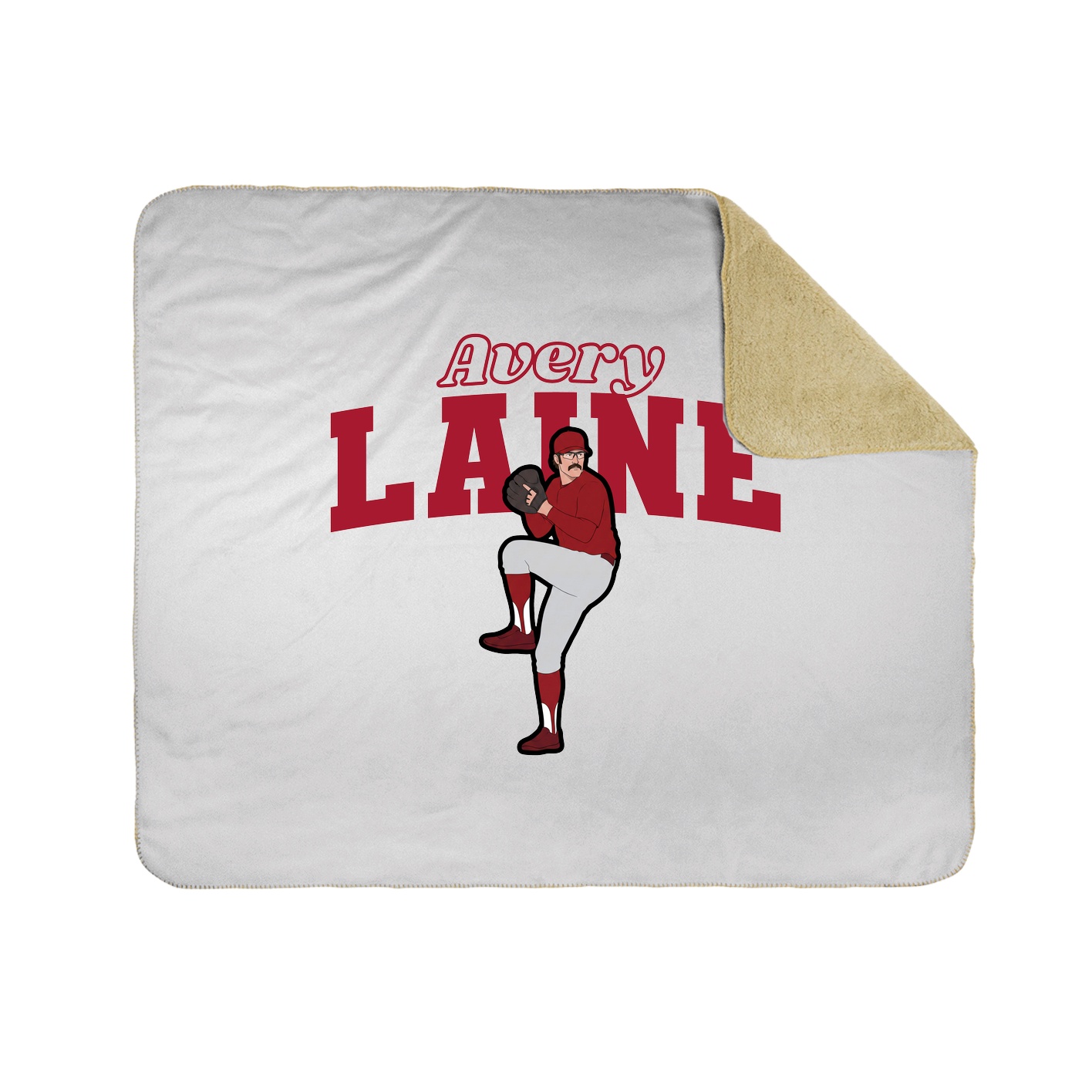 Throw Blanket — Name Arch in White