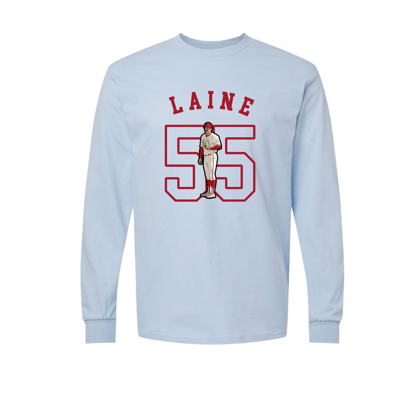 Long Sleeve Tee — Shirsey Arch in Light Blue