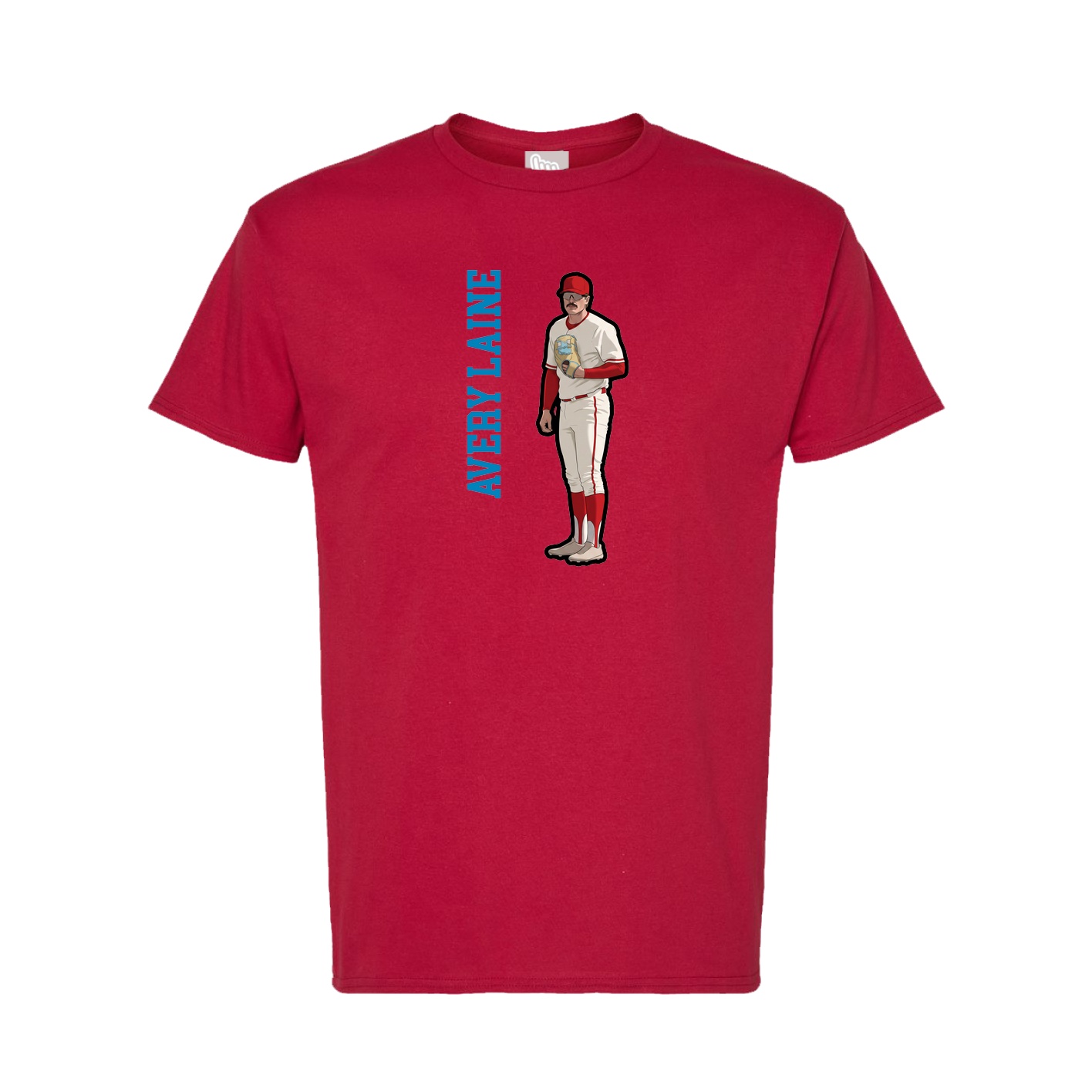Tee — Name Vertical in Crimson