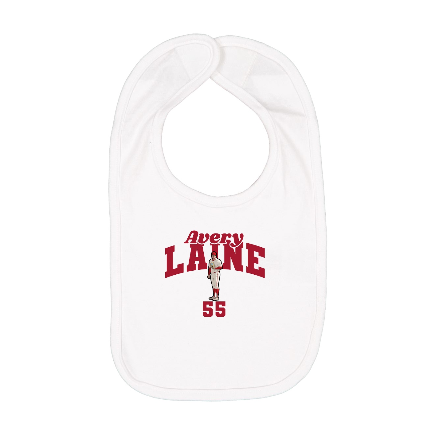 Infant Bib — Signature Arch in White