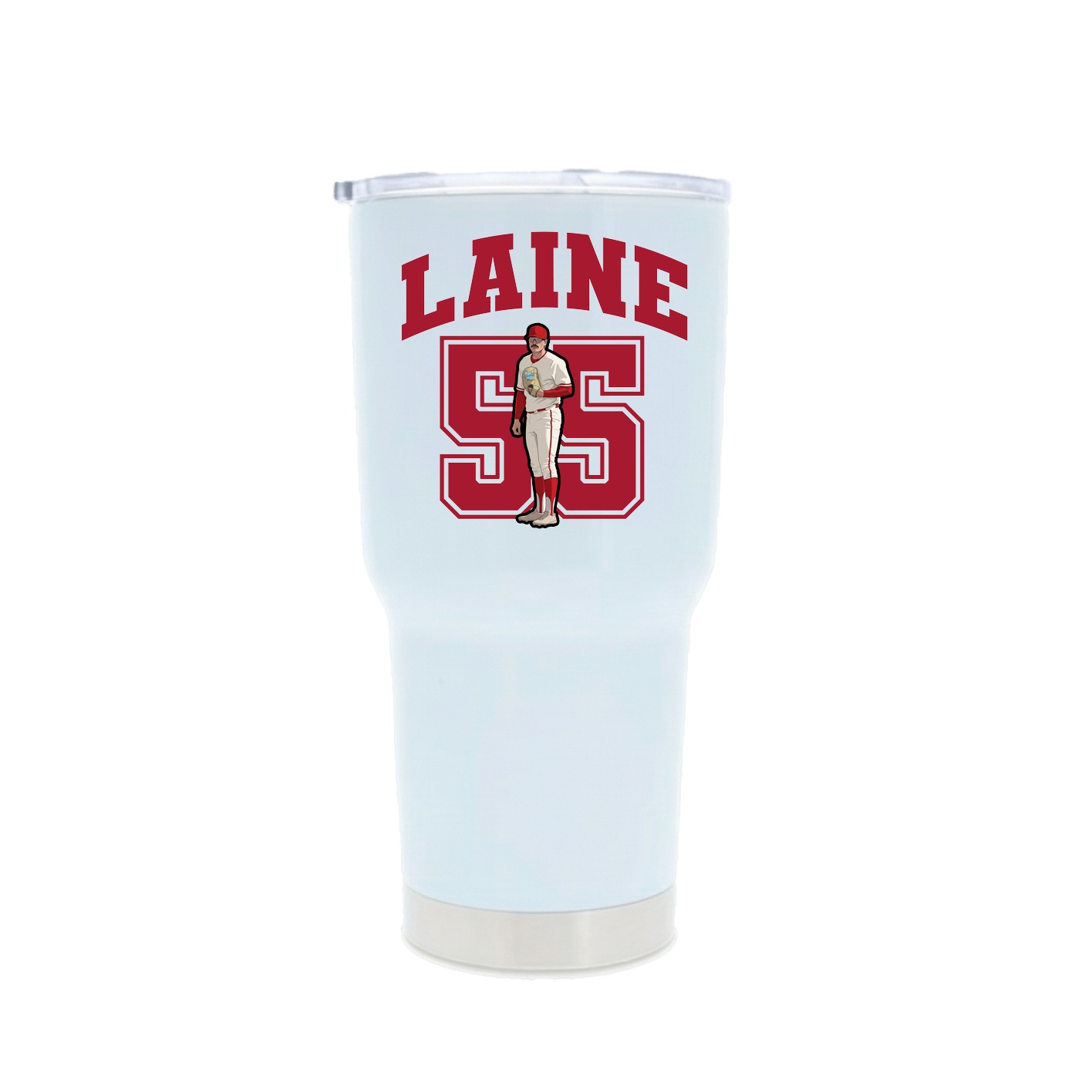 30oz Stainless Steel Tumbler — Number in White