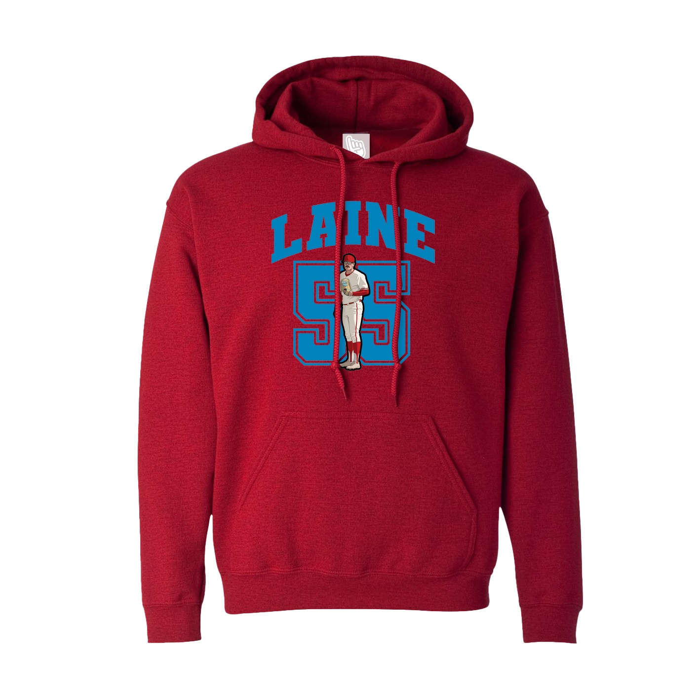 Hoodie — Number in Crimson