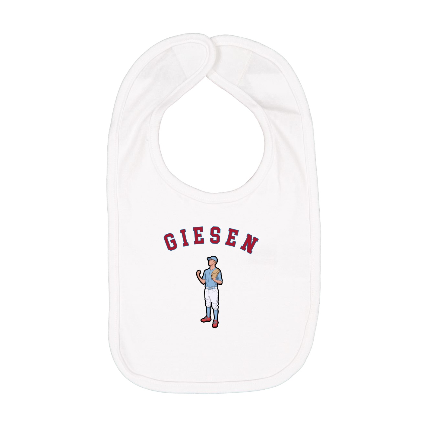 Infant Bib — Shirsey Arch in White