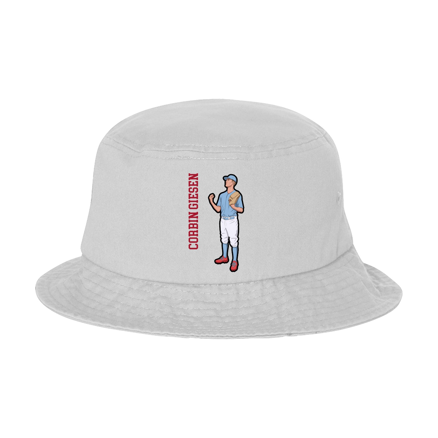 Bucket Cap — Name Vertical in White