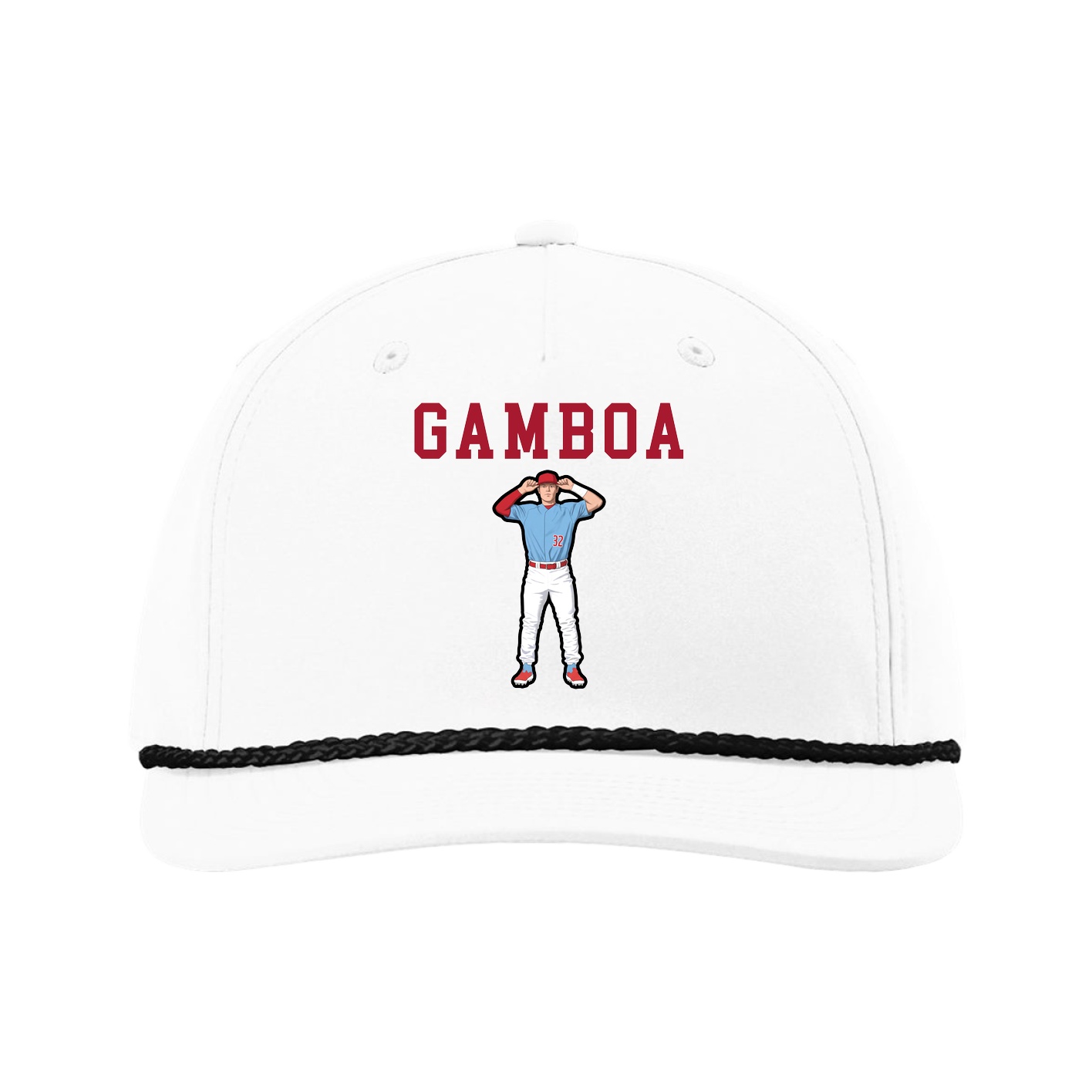 Five-Panel Classic Rope Cap — Shirsey in White