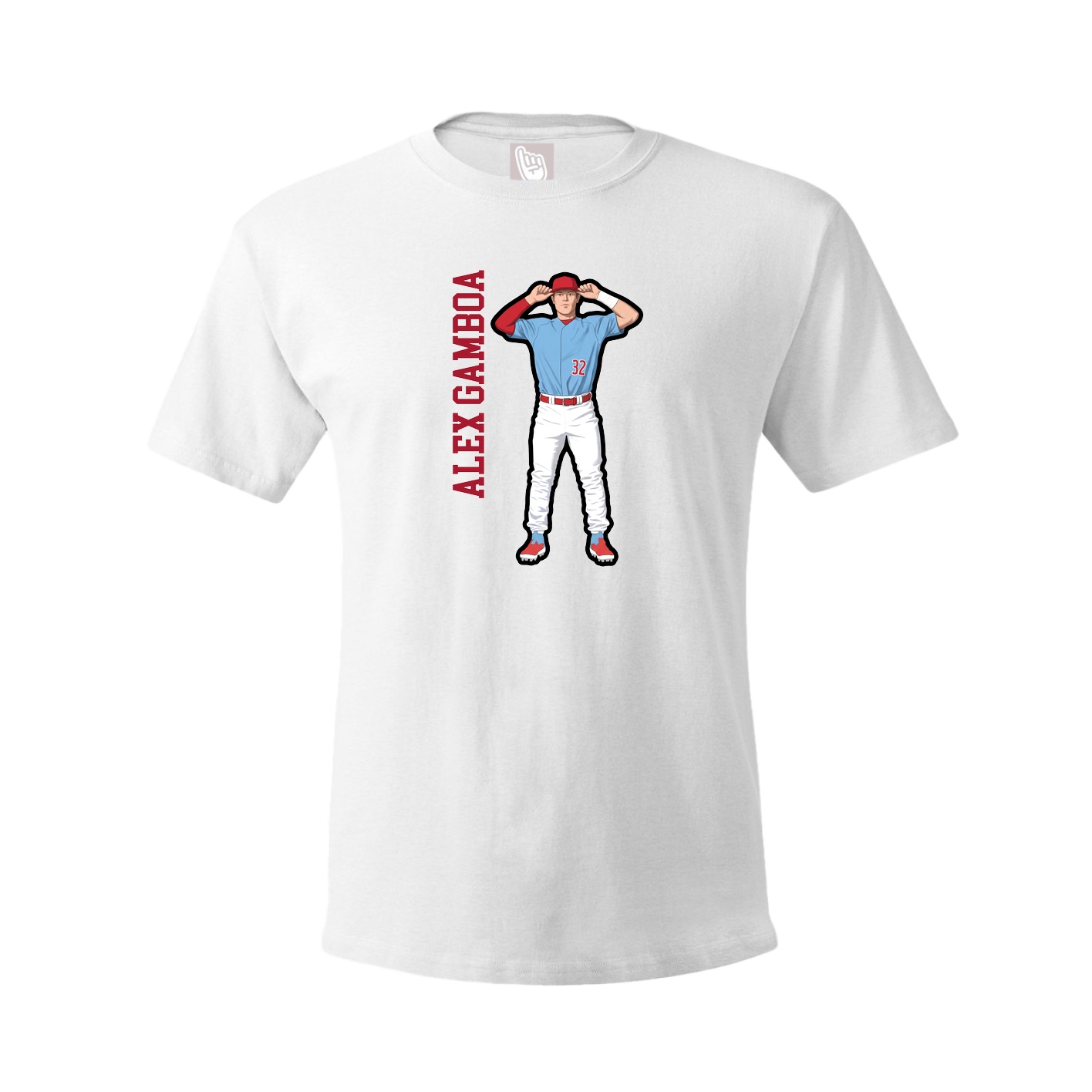 Tee — Name Vertical in White