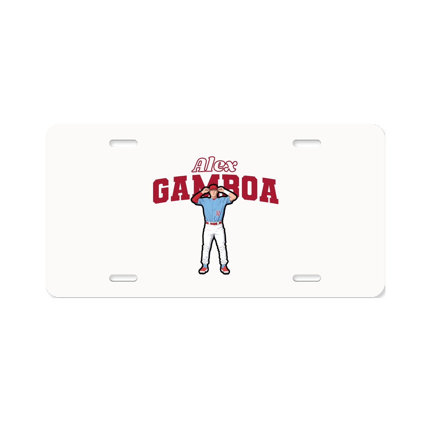 License Plate — Name Arch in Classic