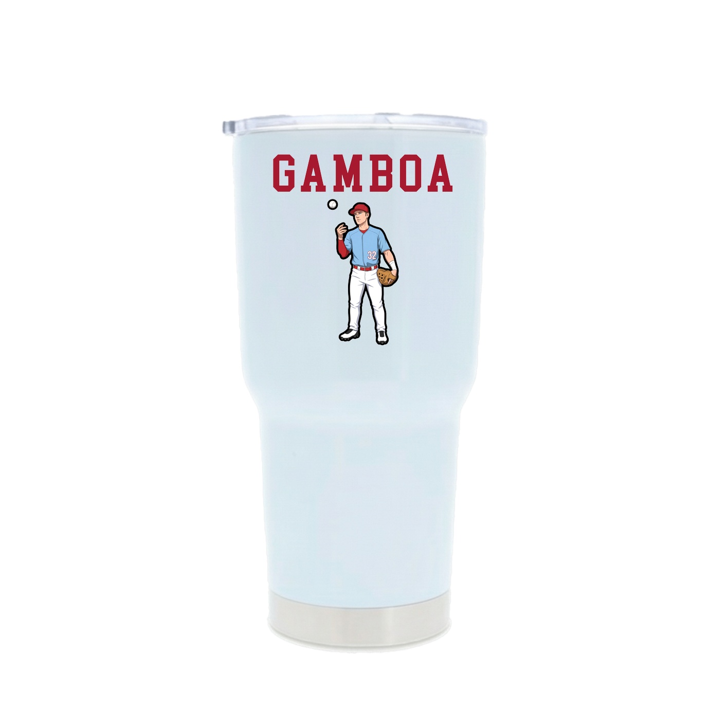 30oz Stainless Steel Tumbler — Shirsey in White