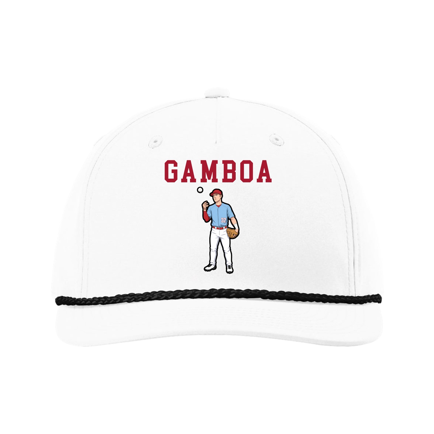 Five-Panel Classic Rope Cap — Shirsey in White