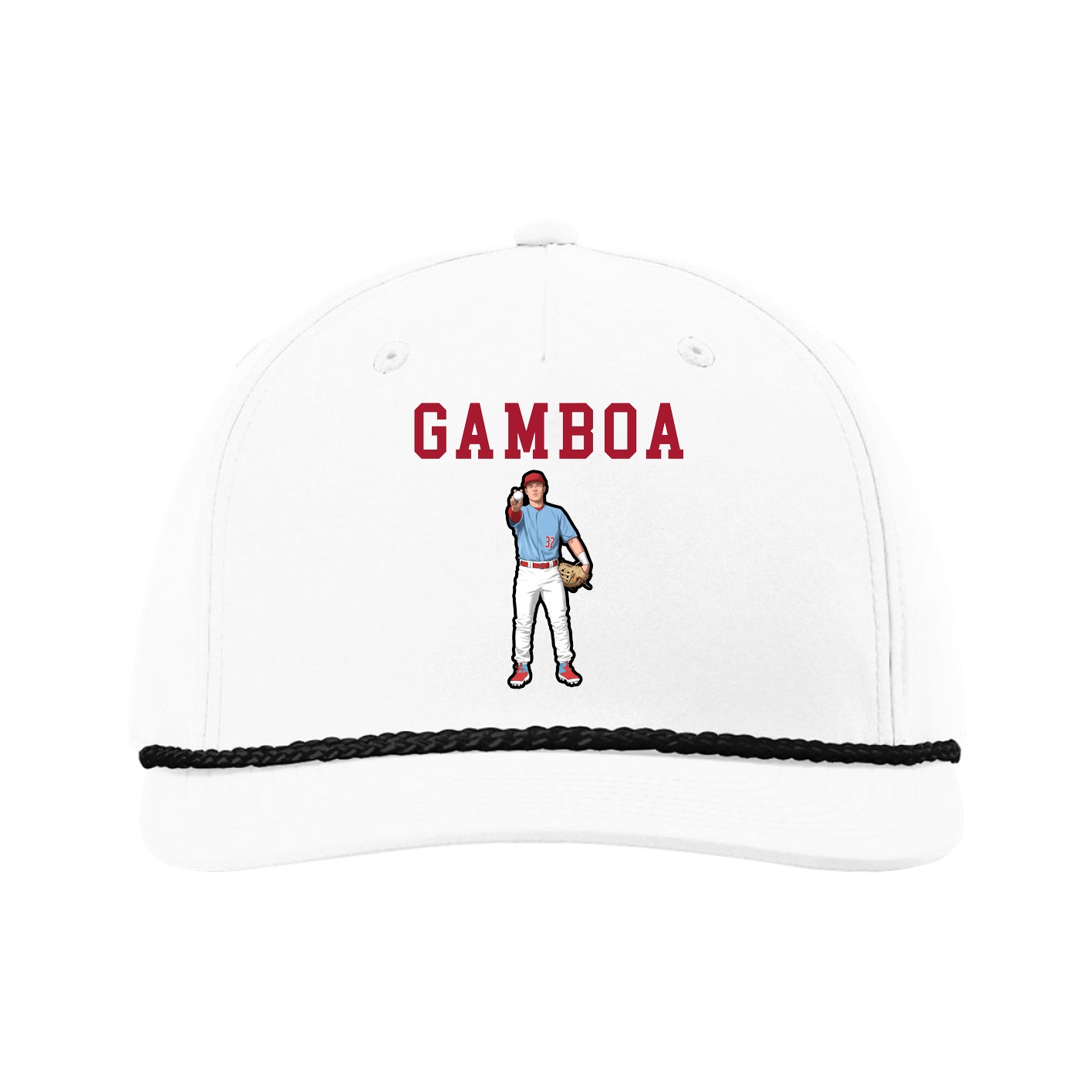 Five-Panel Classic Rope Cap — Shirsey in White