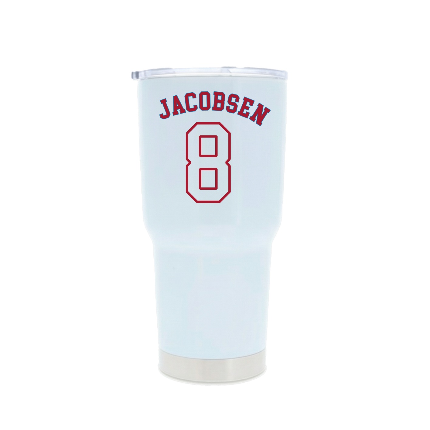 30oz Stainless Steel Tumbler — Shirsey Arch in White