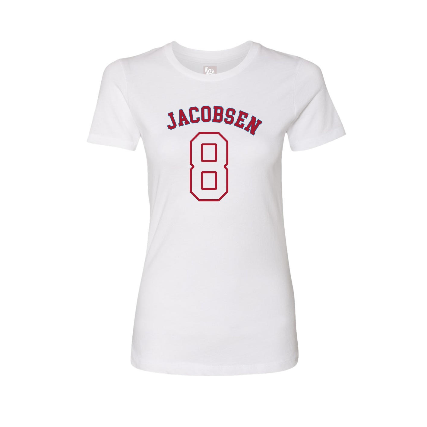 Fitted Women's Tee — Shirsey Arch in White