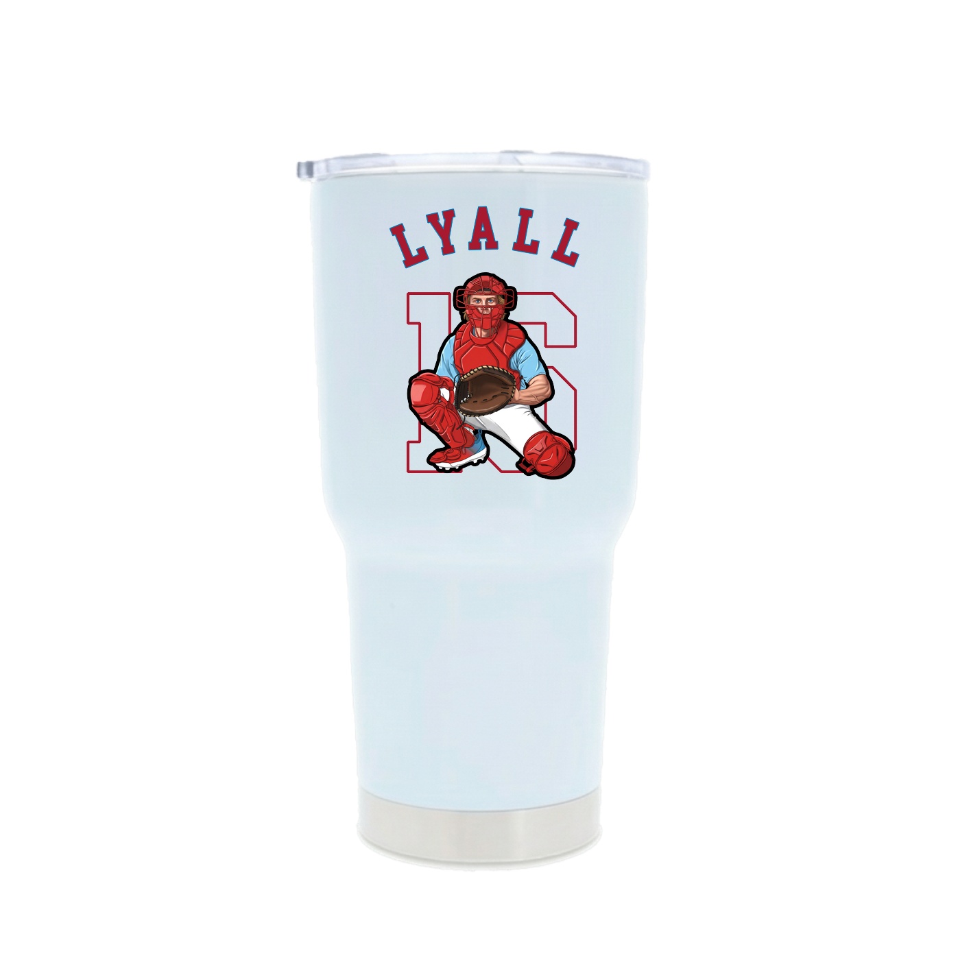 30oz Stainless Steel Tumbler — Shirsey Arch in White