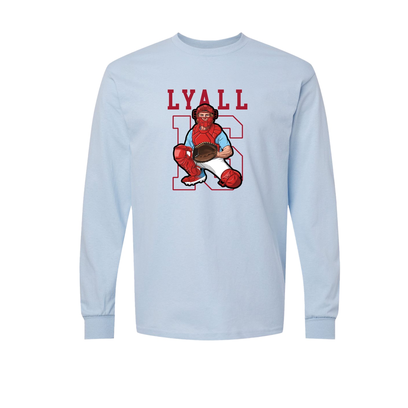 Long Sleeve Tee — Shirsey in Light Blue