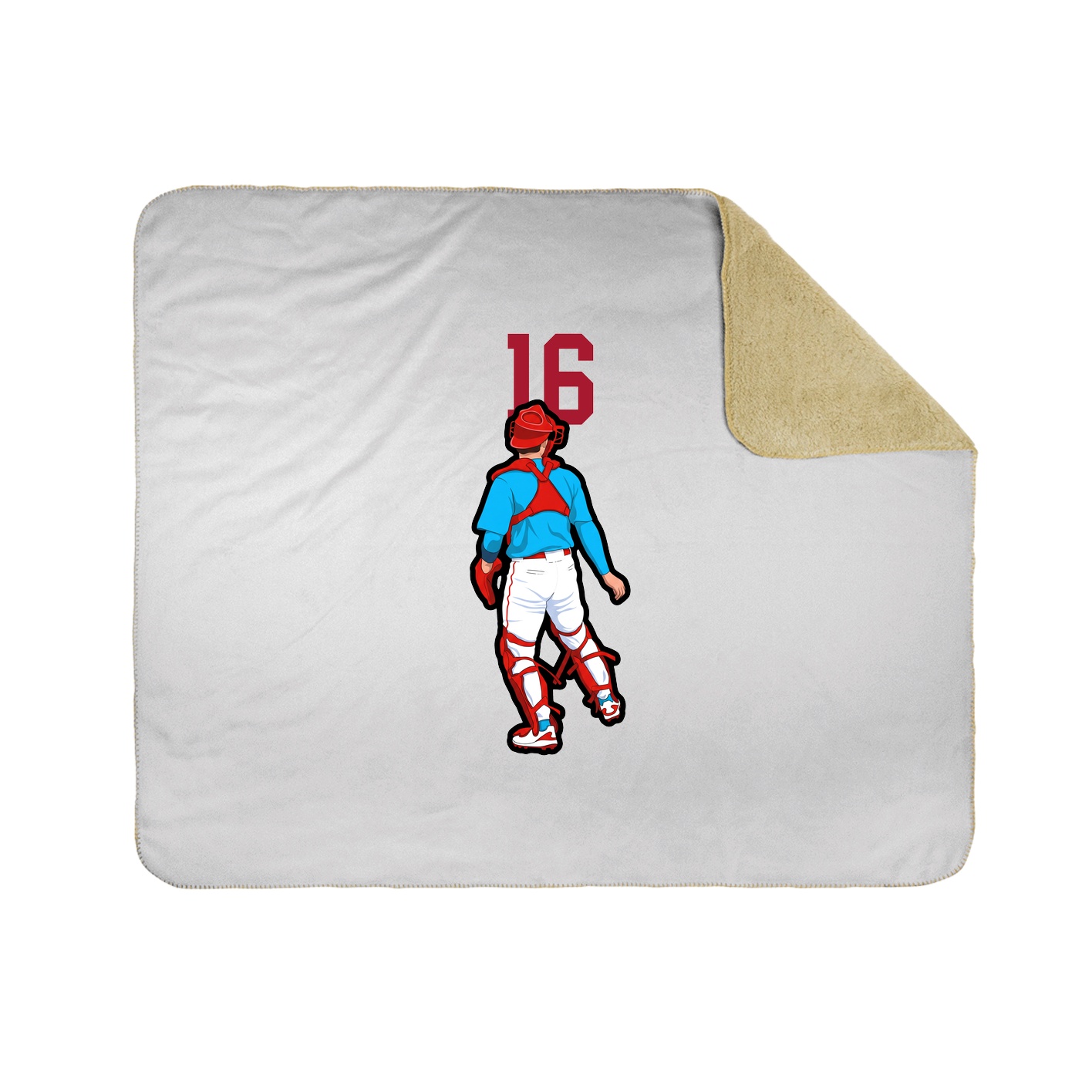 Throw Blanket — Number Top in White