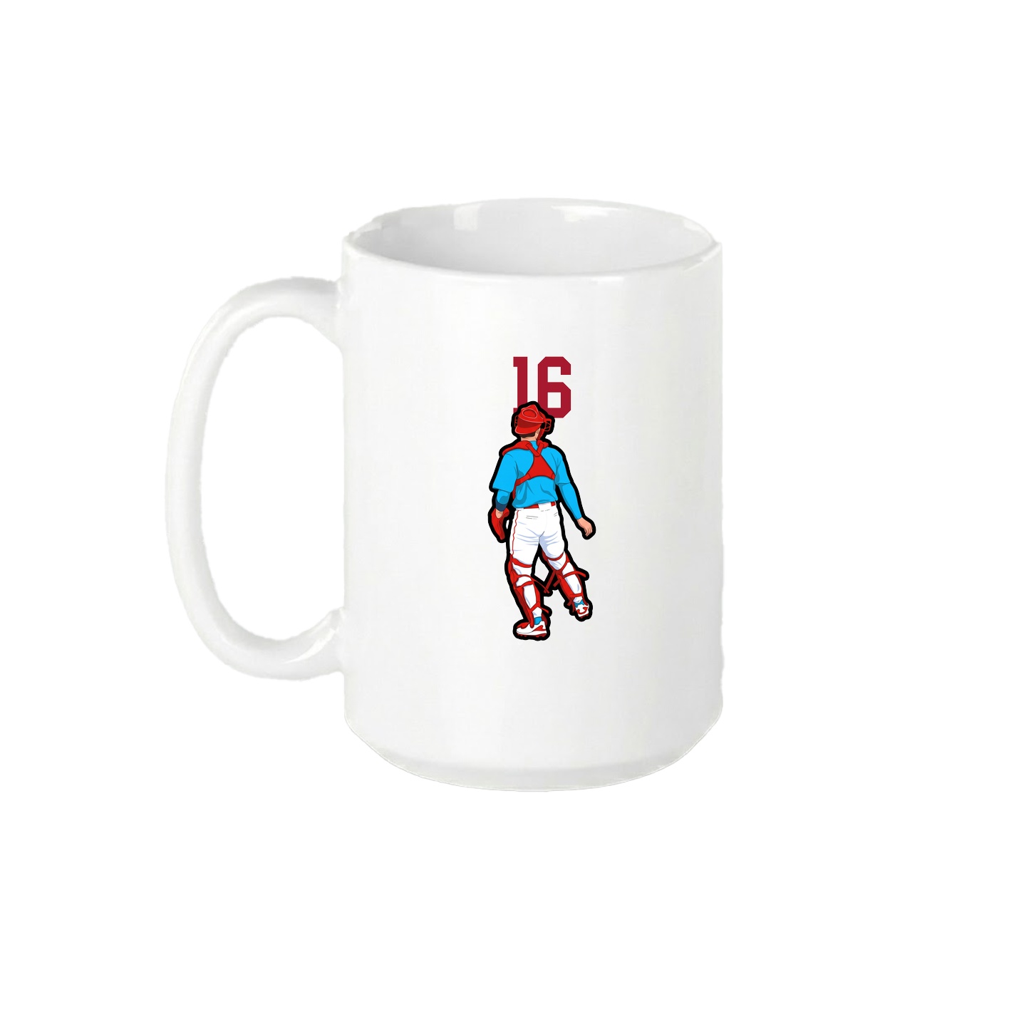 15oz Coffee Mug — Number Top in White