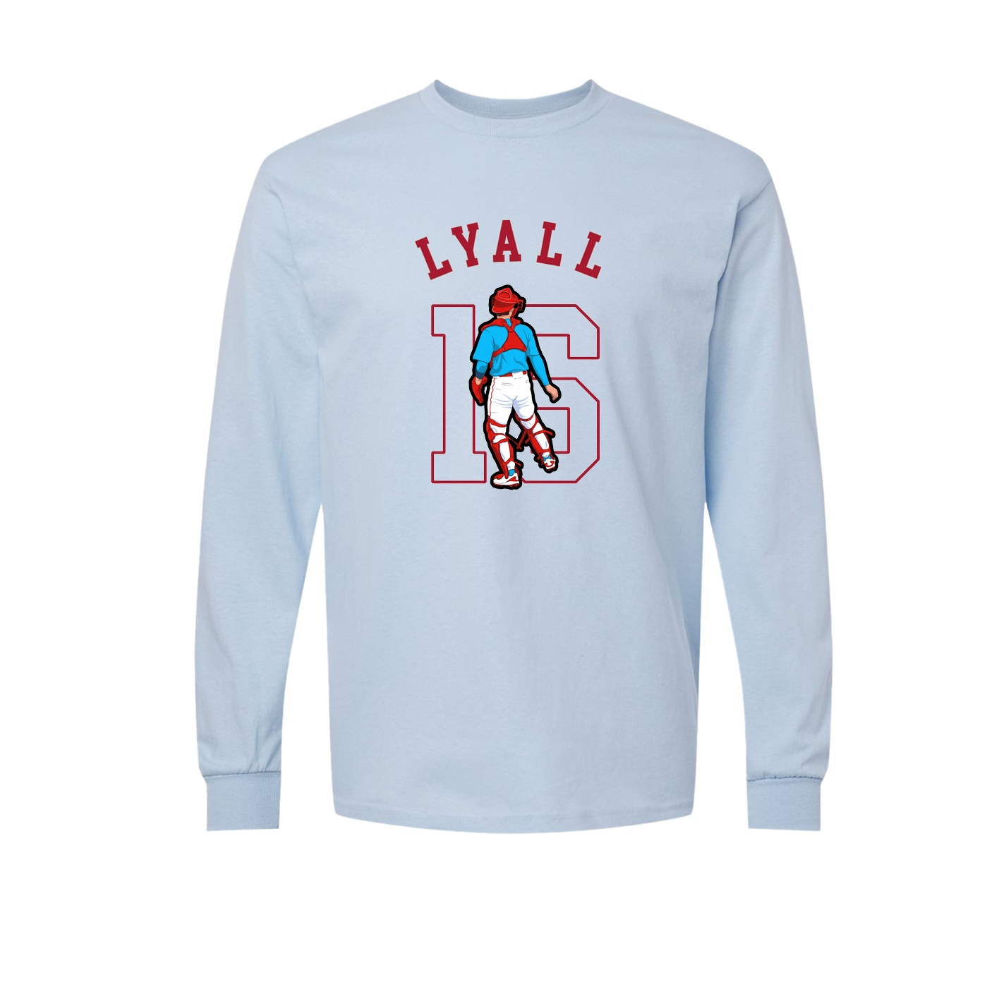 Long Sleeve Tee — Shirsey Arch in Light Blue