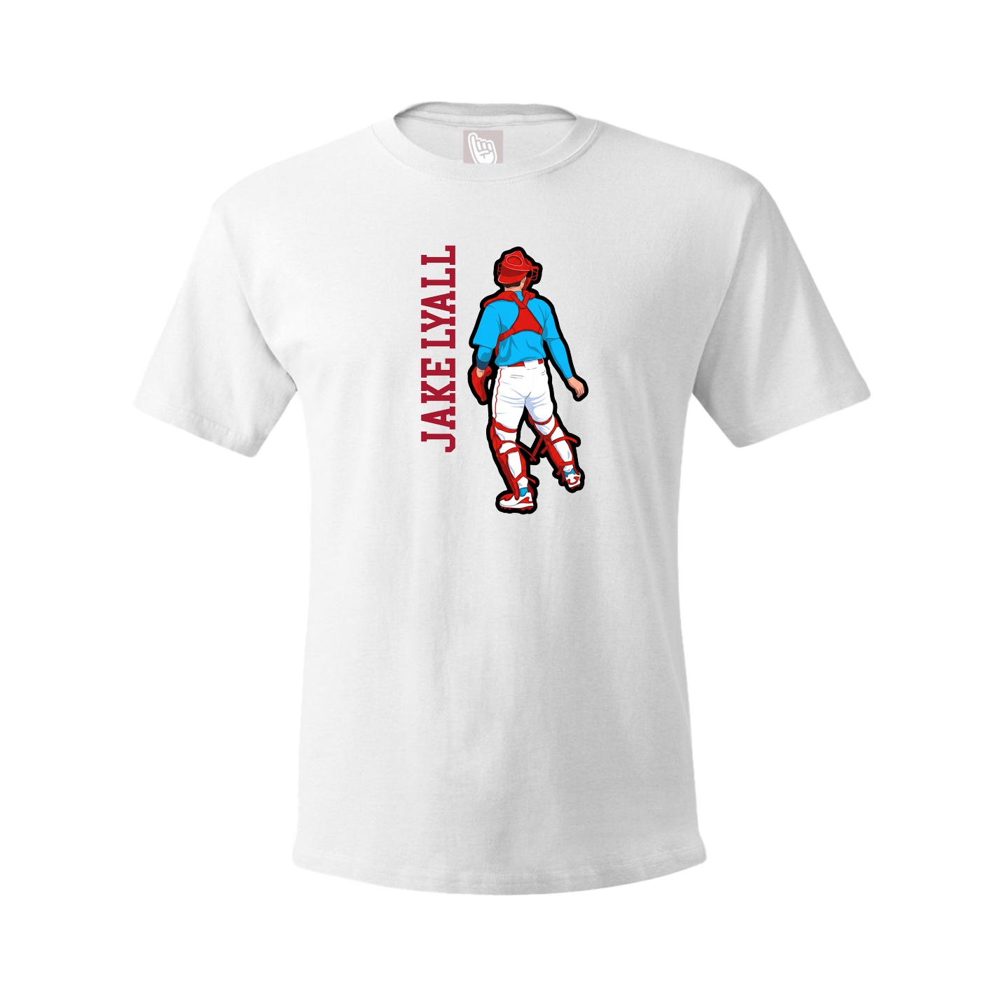 Tee — Name Vertical in White