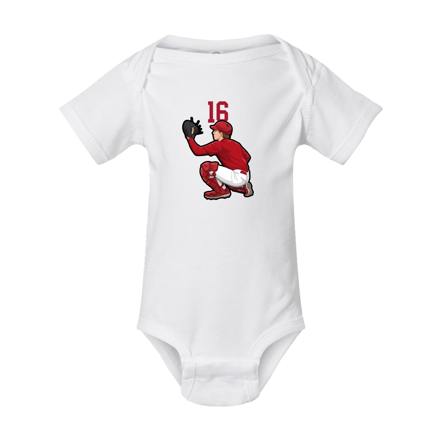 Baby Onesie — Number Top in White