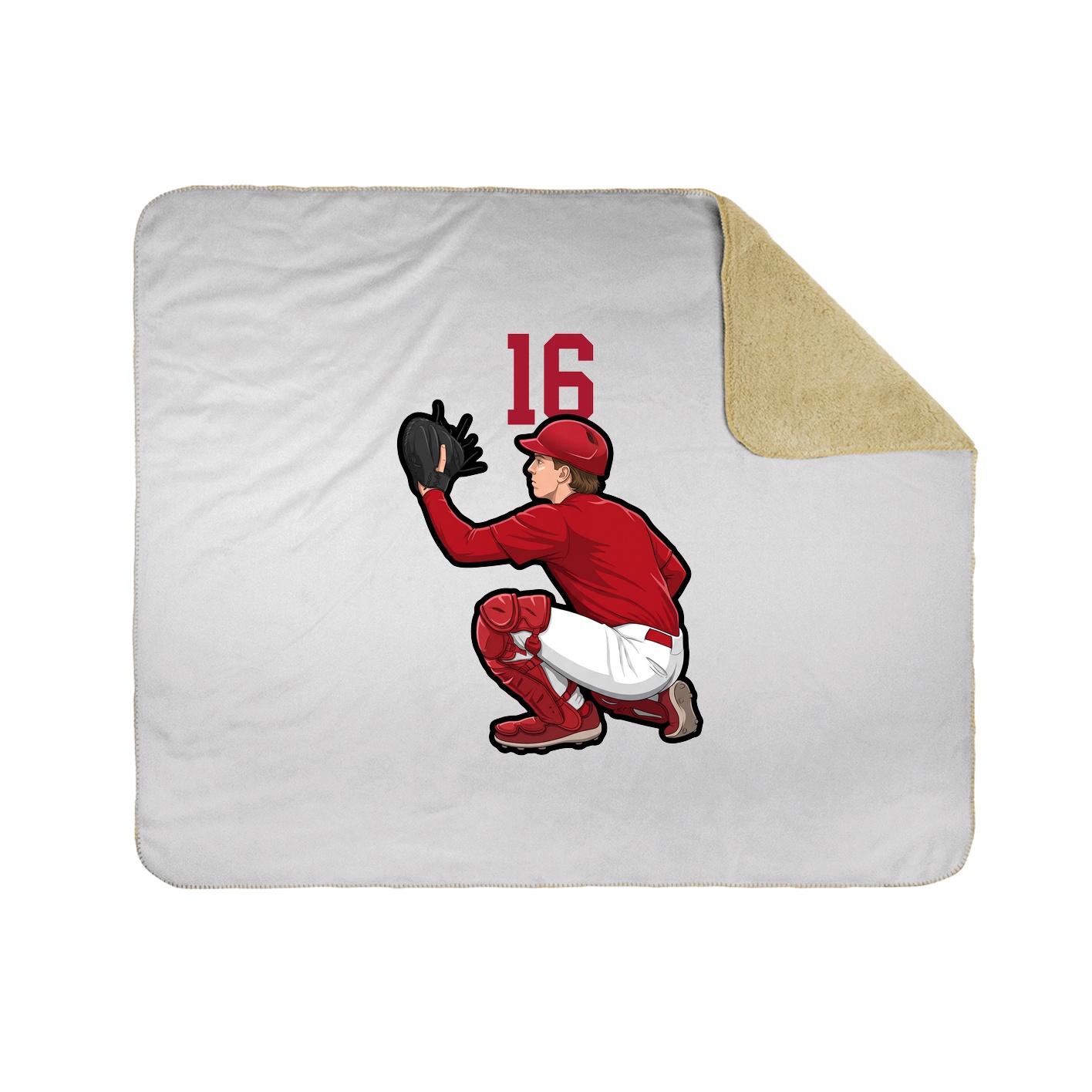 Throw Blanket — Number Top in White