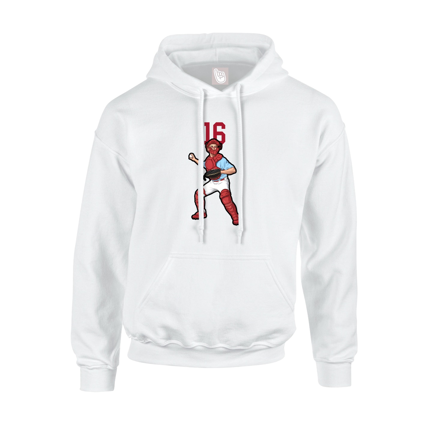 Hoodie — Number Top in White