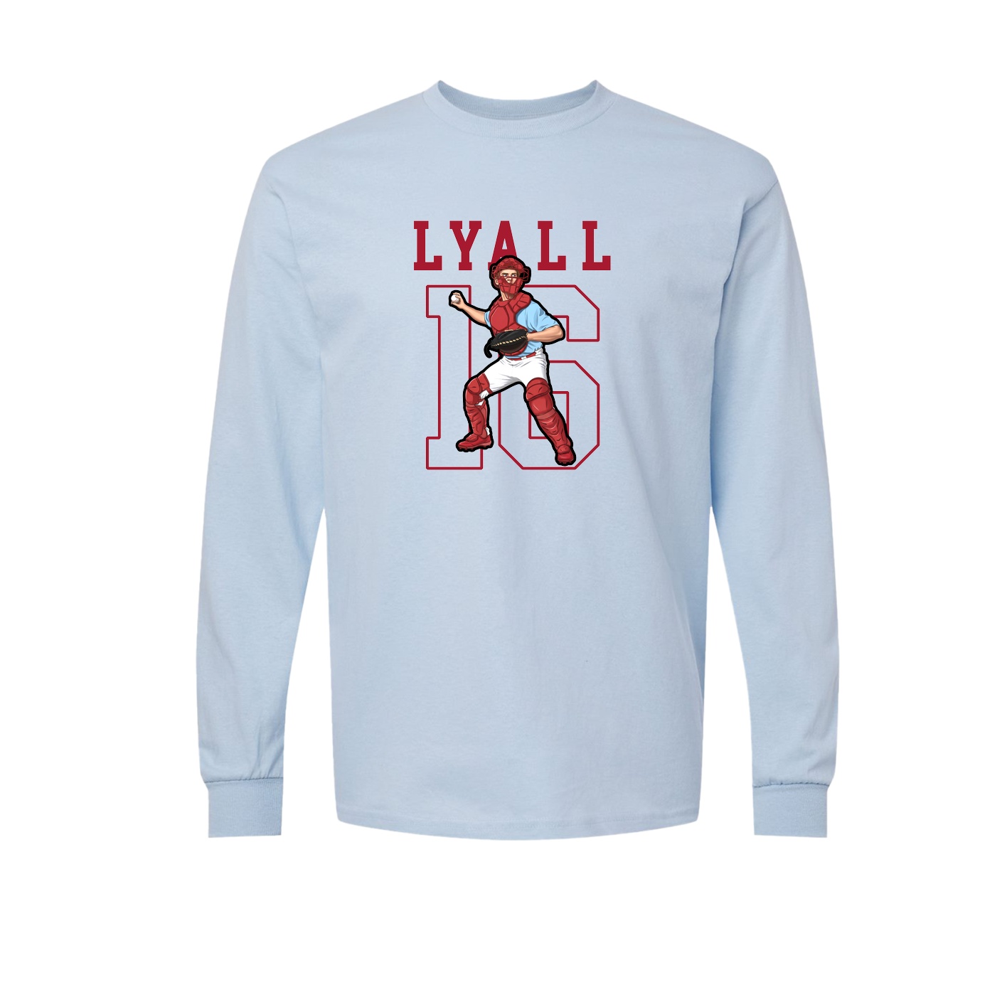 Long Sleeve Tee — Shirsey in Light Blue