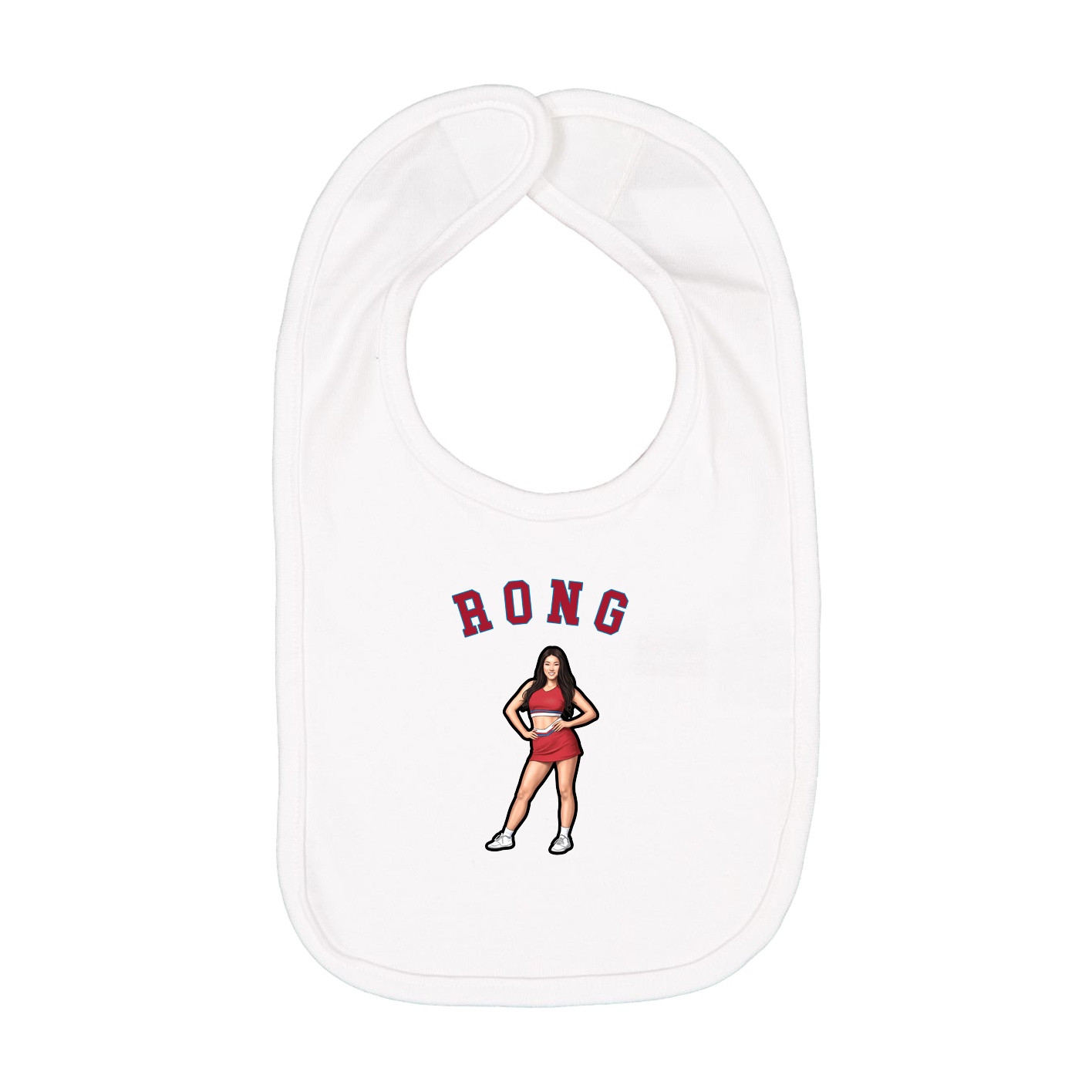 Infant Bib — Shirsey Arch in White