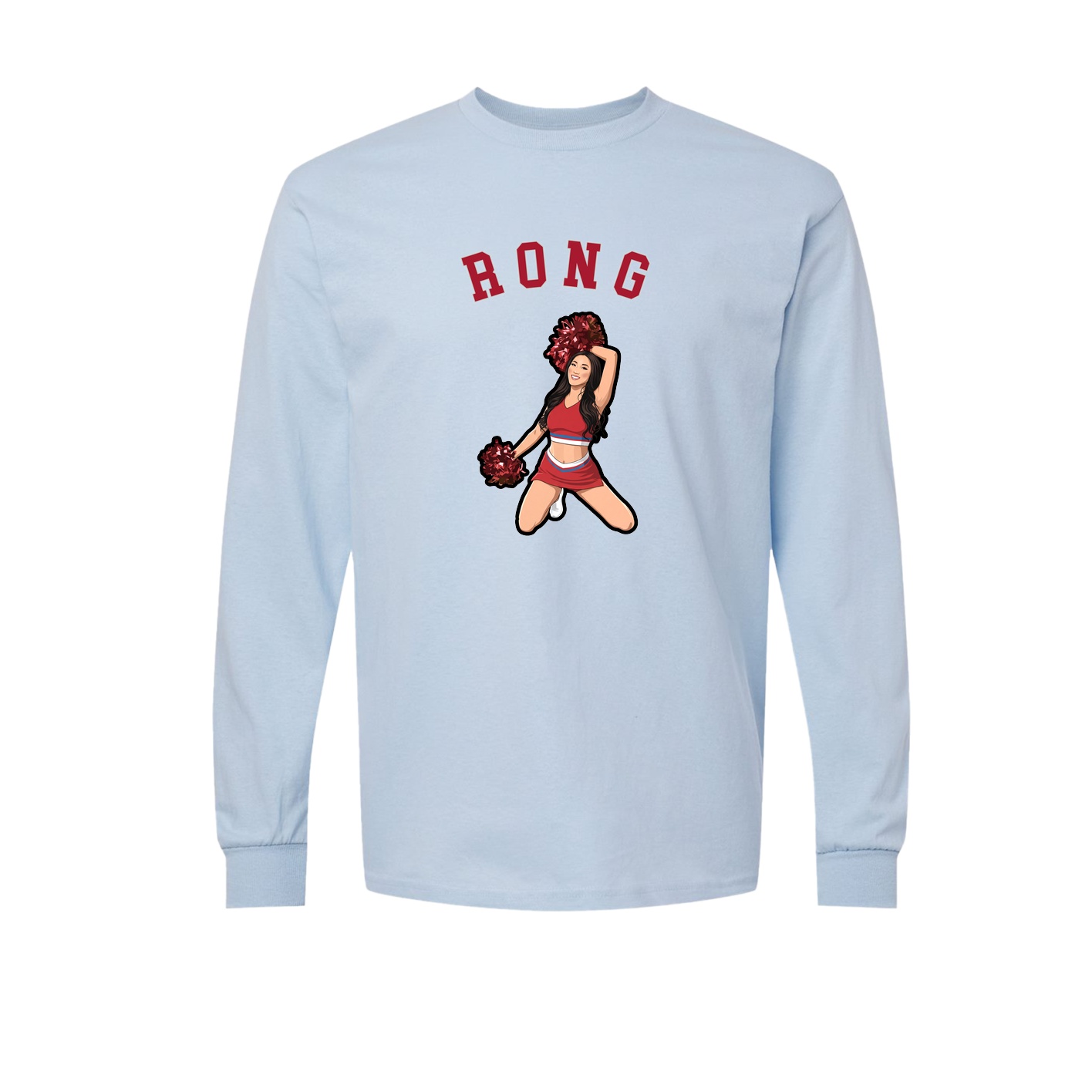Long Sleeve Tee — Shirsey Arch in Light Blue