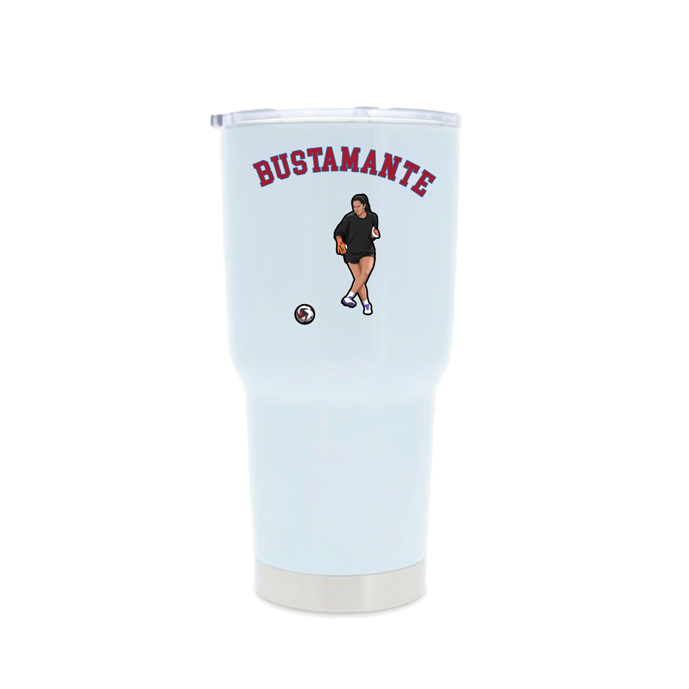 30oz Stainless Steel Tumbler — Shirsey Arch in White
