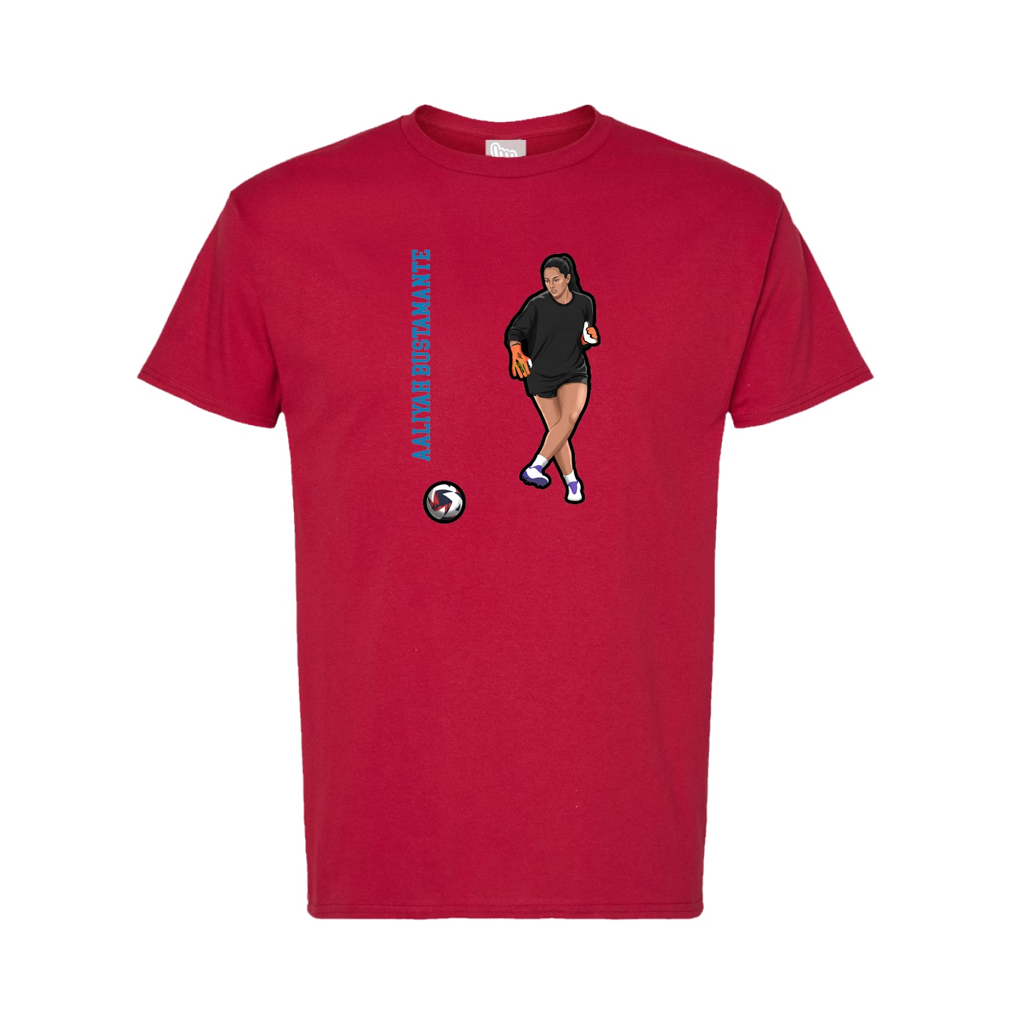 Tee — Name Vertical in Crimson