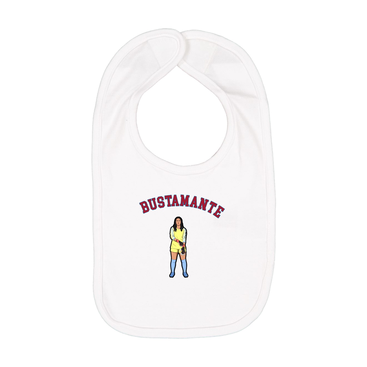 Infant Bib — Shirsey Arch in White