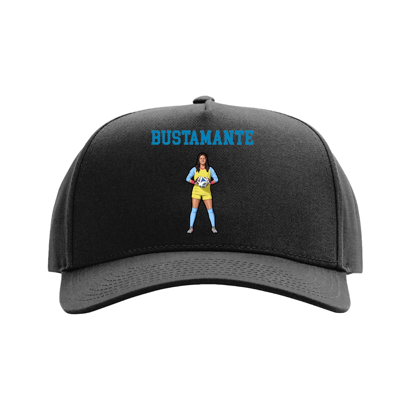 Full Fabric Five-Panel Champ Cap — Shirsey in Black