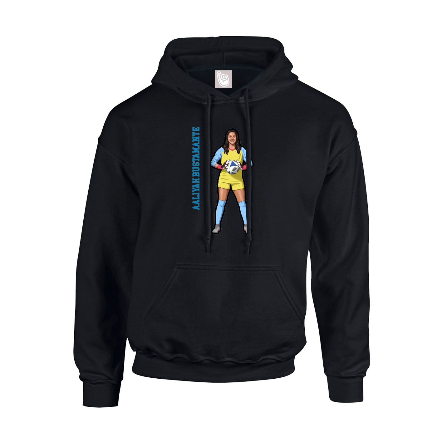 Hoodie — Name Vertical in Black