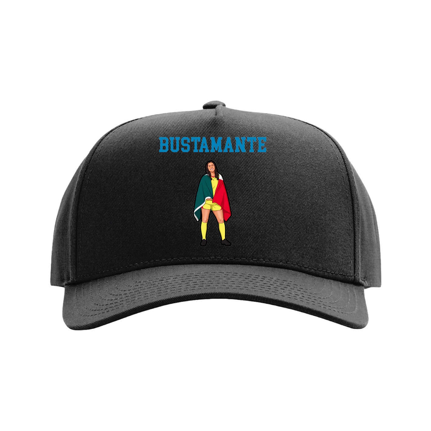 Full Fabric Five-Panel Champ Cap — Shirsey in Black