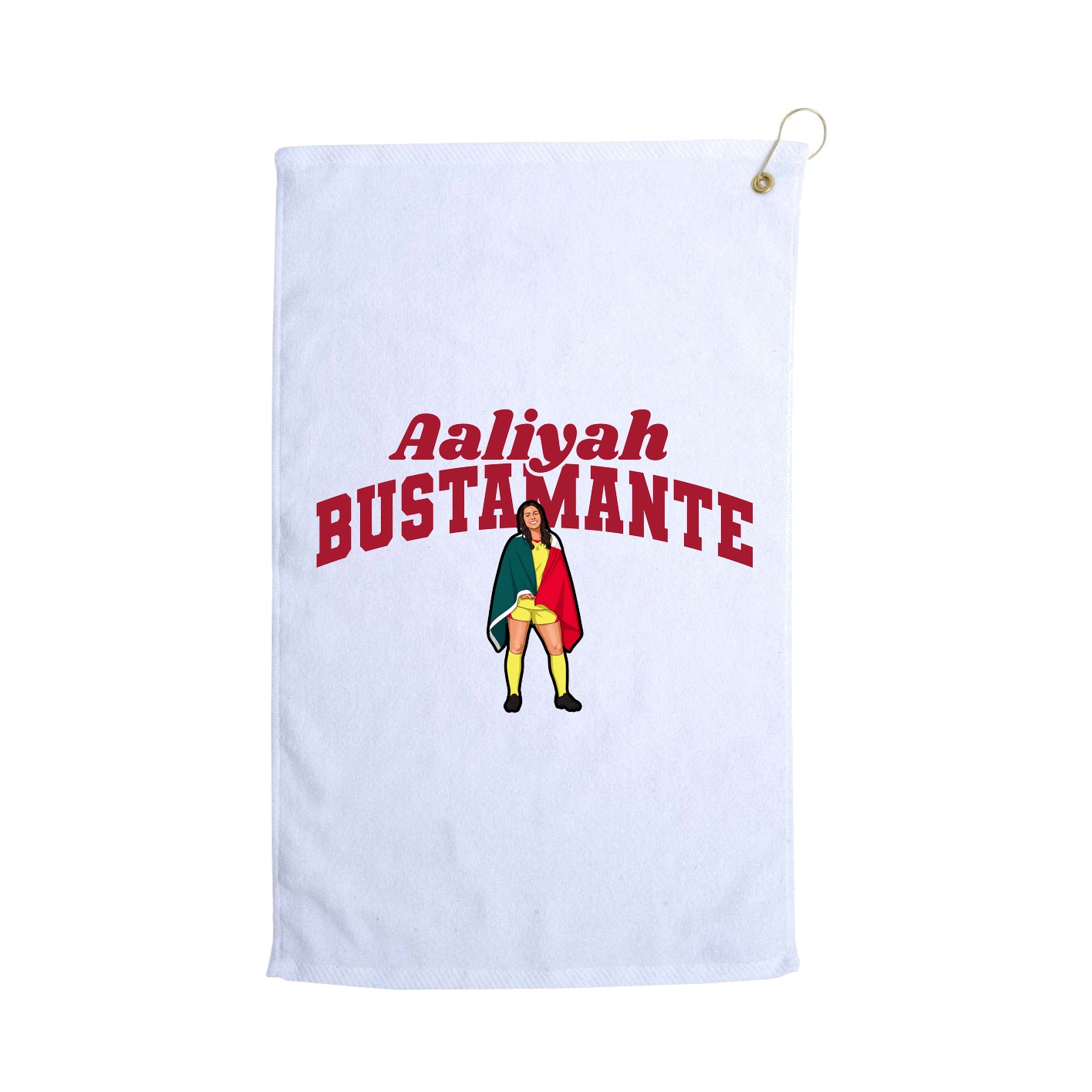 Golf Towel — Signature Arch in White