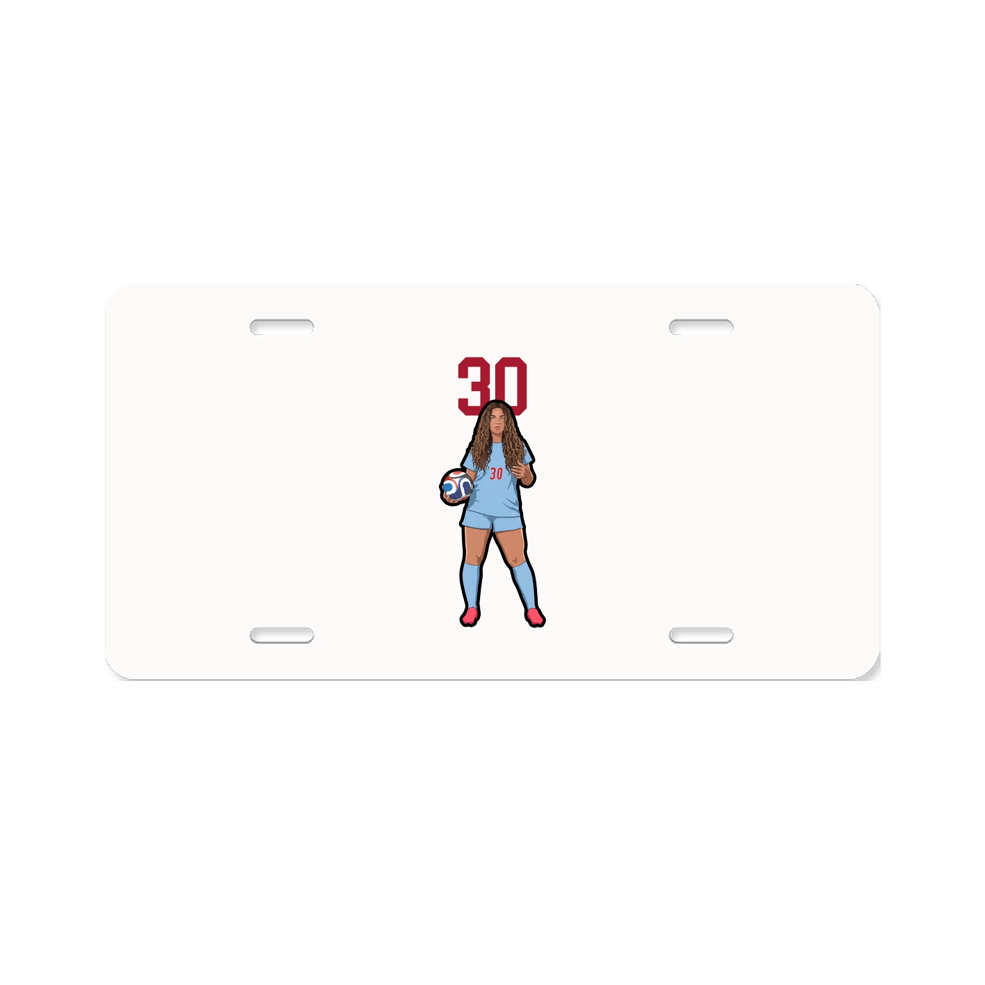License Plate — Number Top in Classic