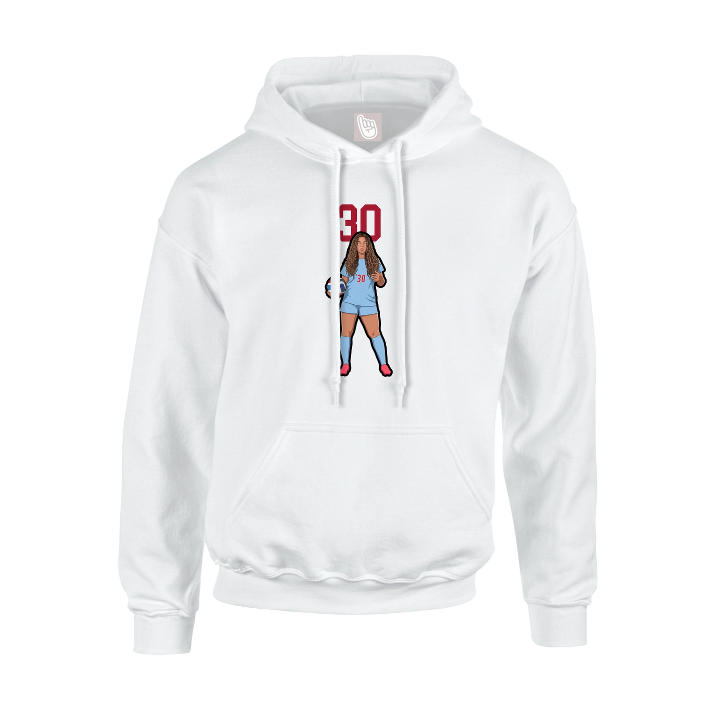 Hoodie — Number Top in White