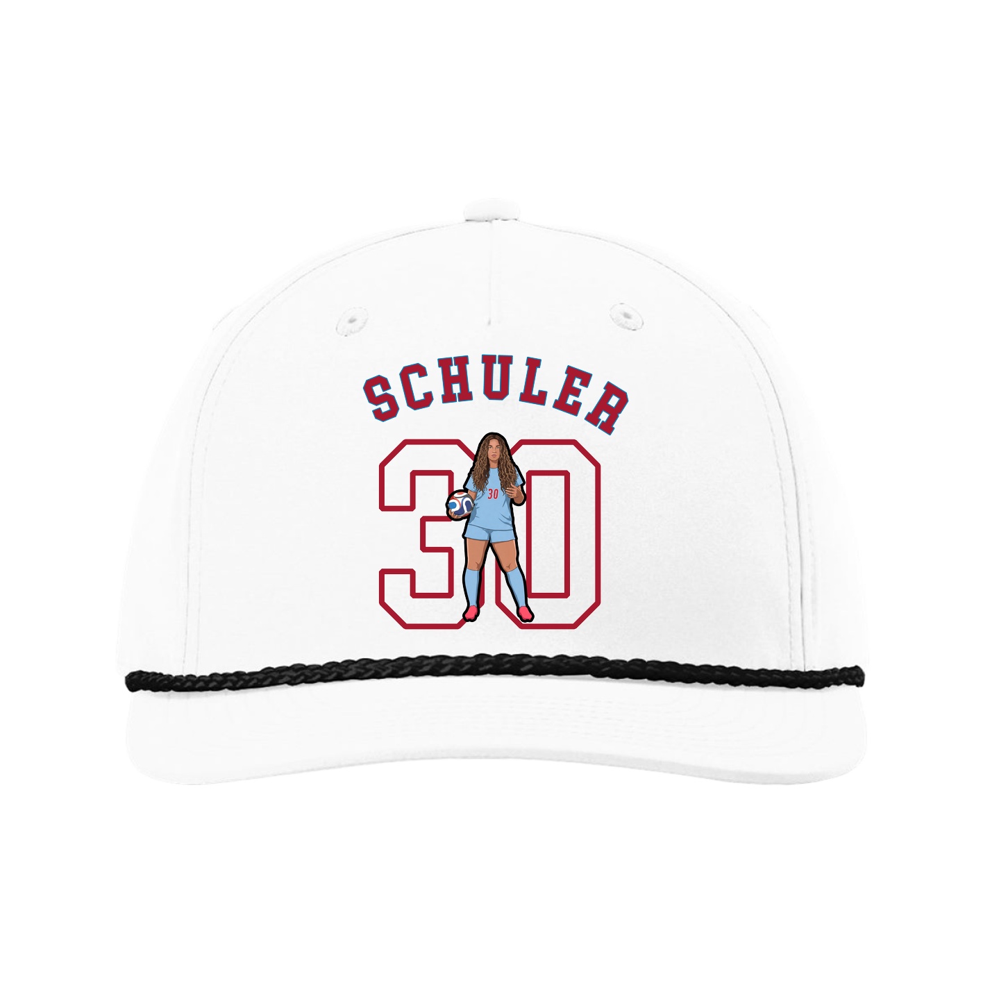 Five-Panel Classic Rope Cap — Shirsey Arch in White