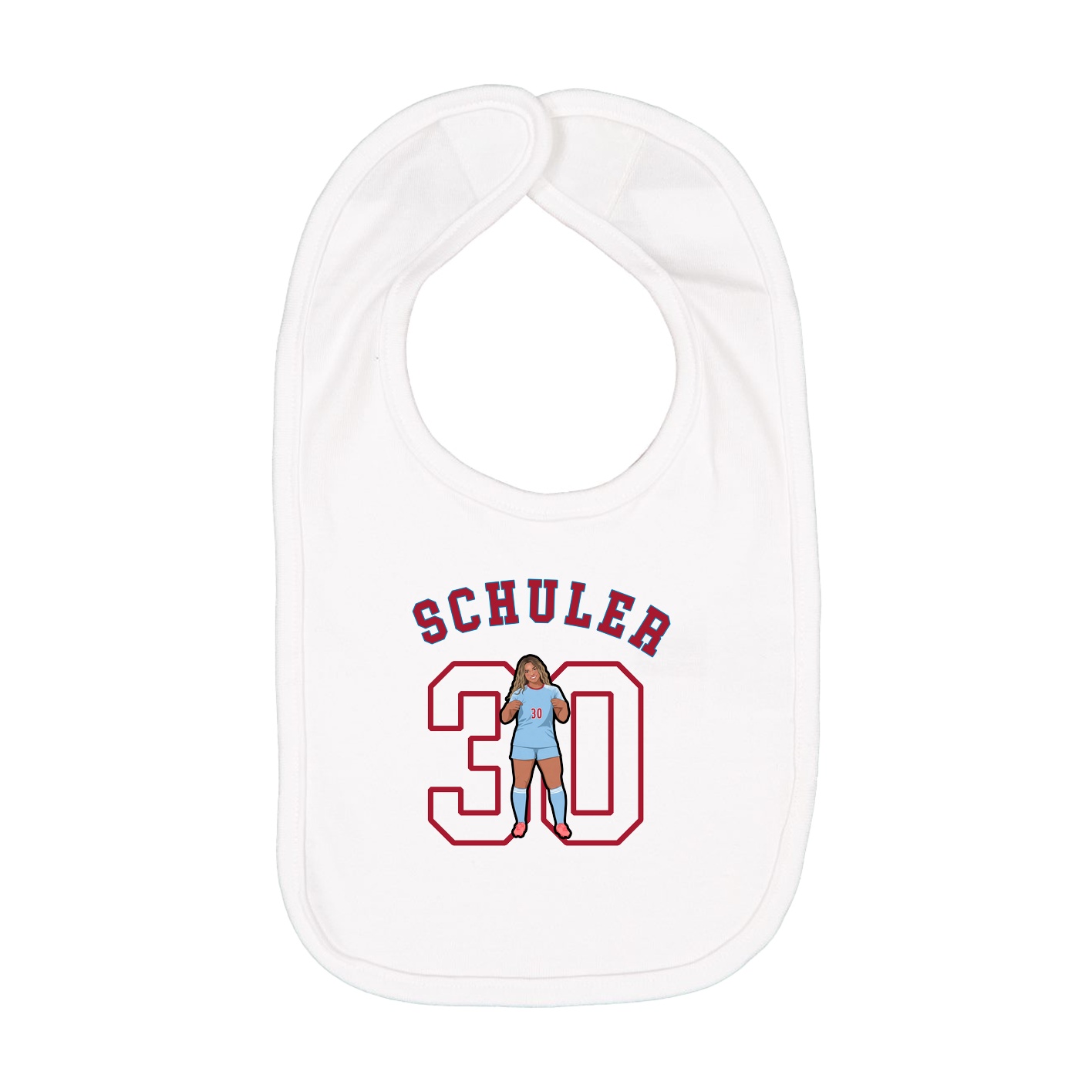 Infant Bib — Shirsey Arch in White