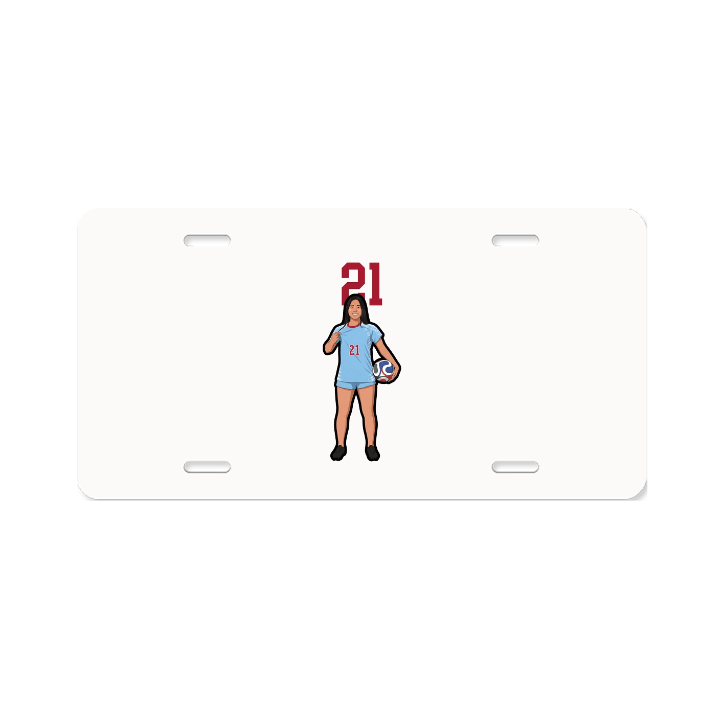 License Plate — Number Top in Classic