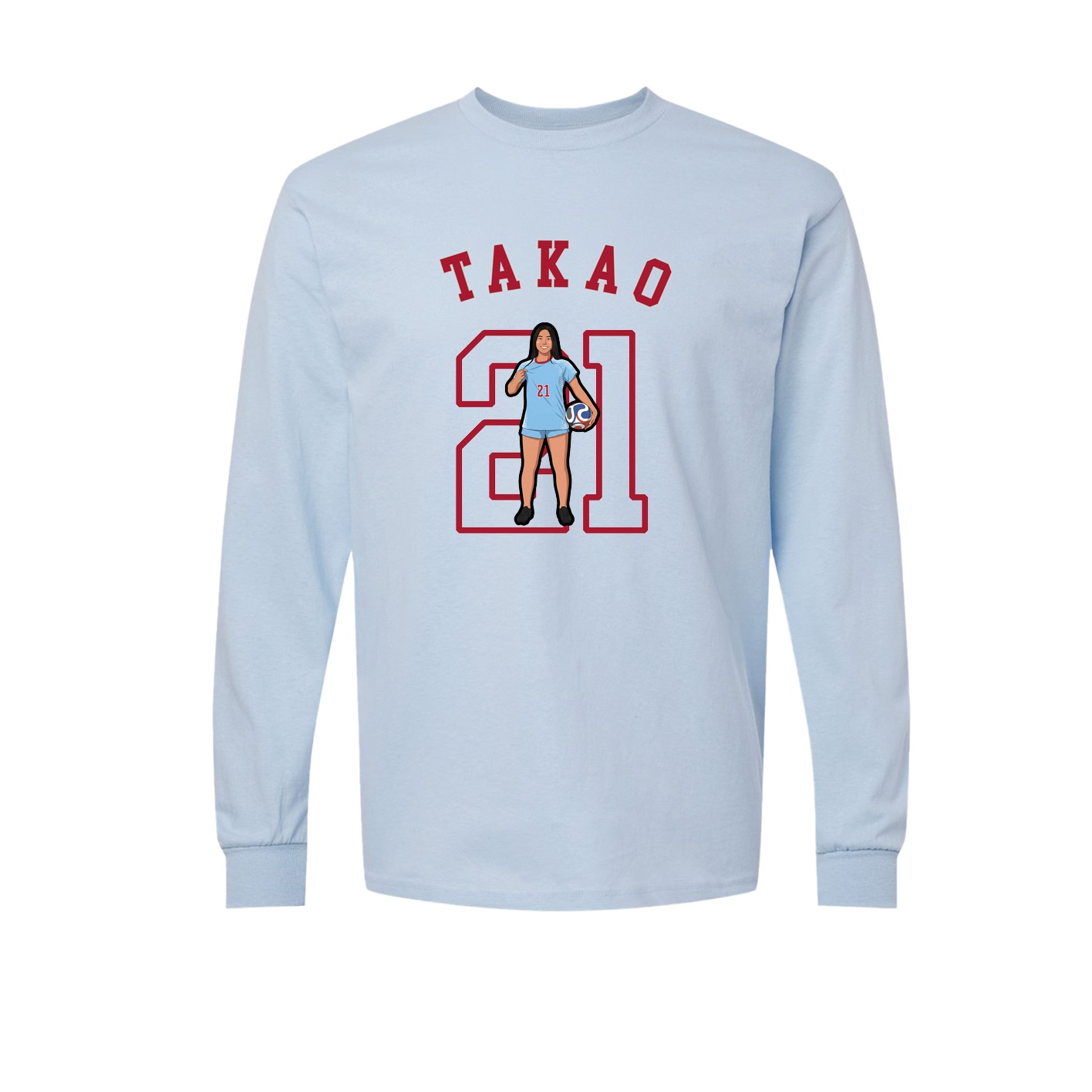 Long Sleeve Tee — Shirsey Arch in Light Blue