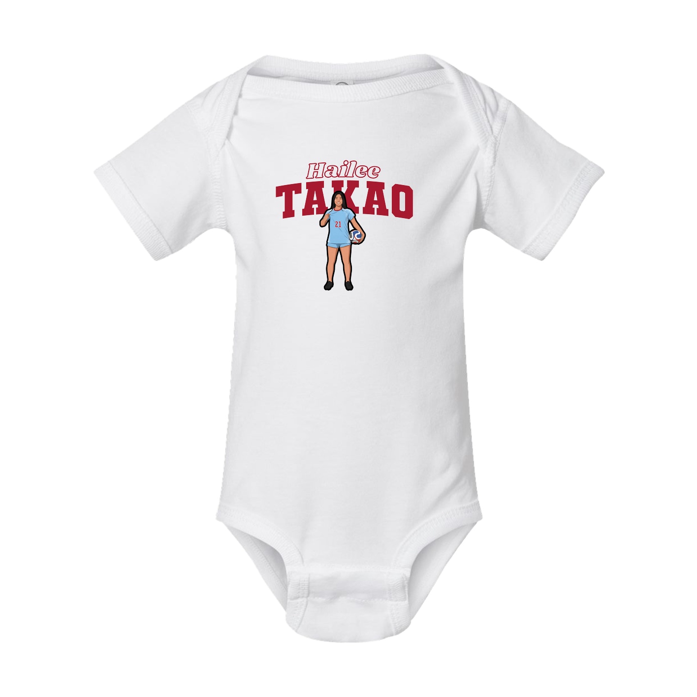 Baby Onesie — Name Arch in White